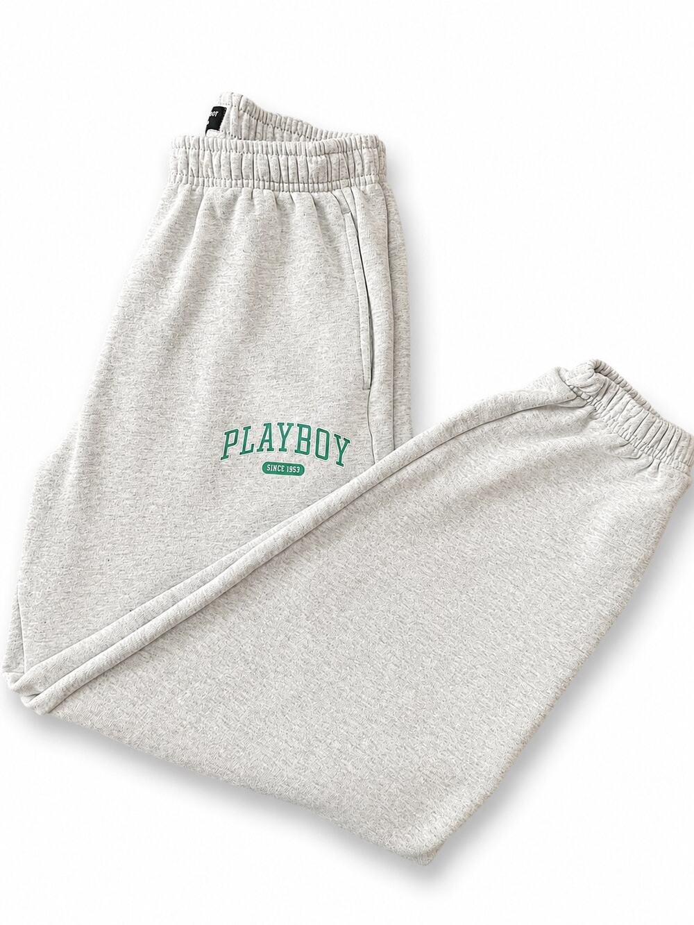 Playboy x PacSun Varsity Logo Heather Grey Sweatpants Size Small